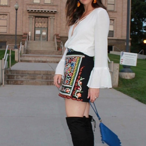 Lulus Black Embroidered Mini Skirt - Picture 13 of 16